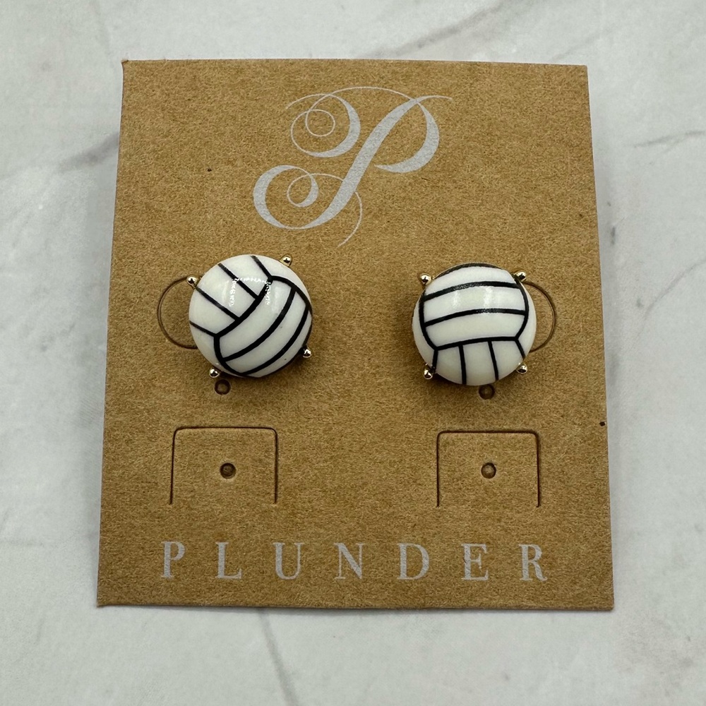 Black & White Geometric Post Earrings Minimalist Statement